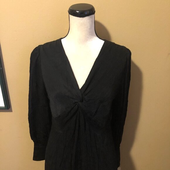 Hatch maternity black crinkle cupro Hazel dress - Picture 4 of 7